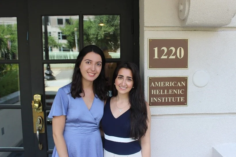 AHI summer 2018 interns: Alexandra Choate (left) and Alexis Tsapralis (right)