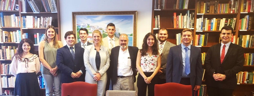 AHIF Students With Paul Glastris, Editor of the Washington Monthly , who provided a briefing