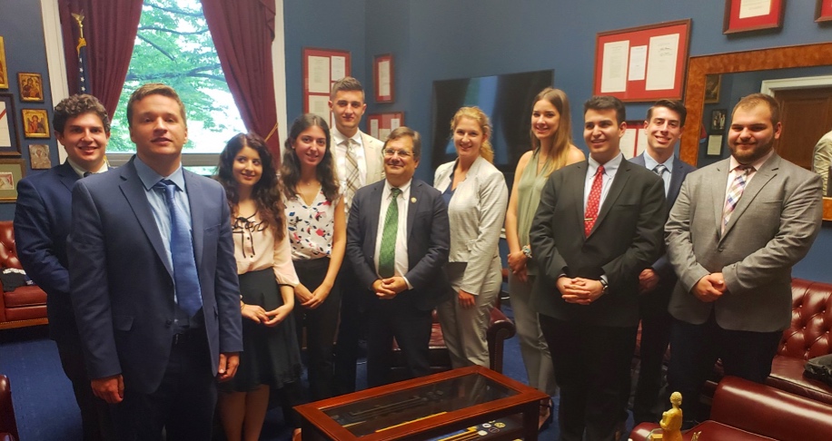  AHIF students with Hellenic Caucus co-chair, Rep. Gus Bilirakis (R-FL) 