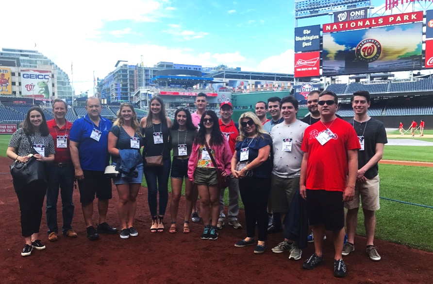  AHIF students enjoying a “Night Out at the Nationals” 