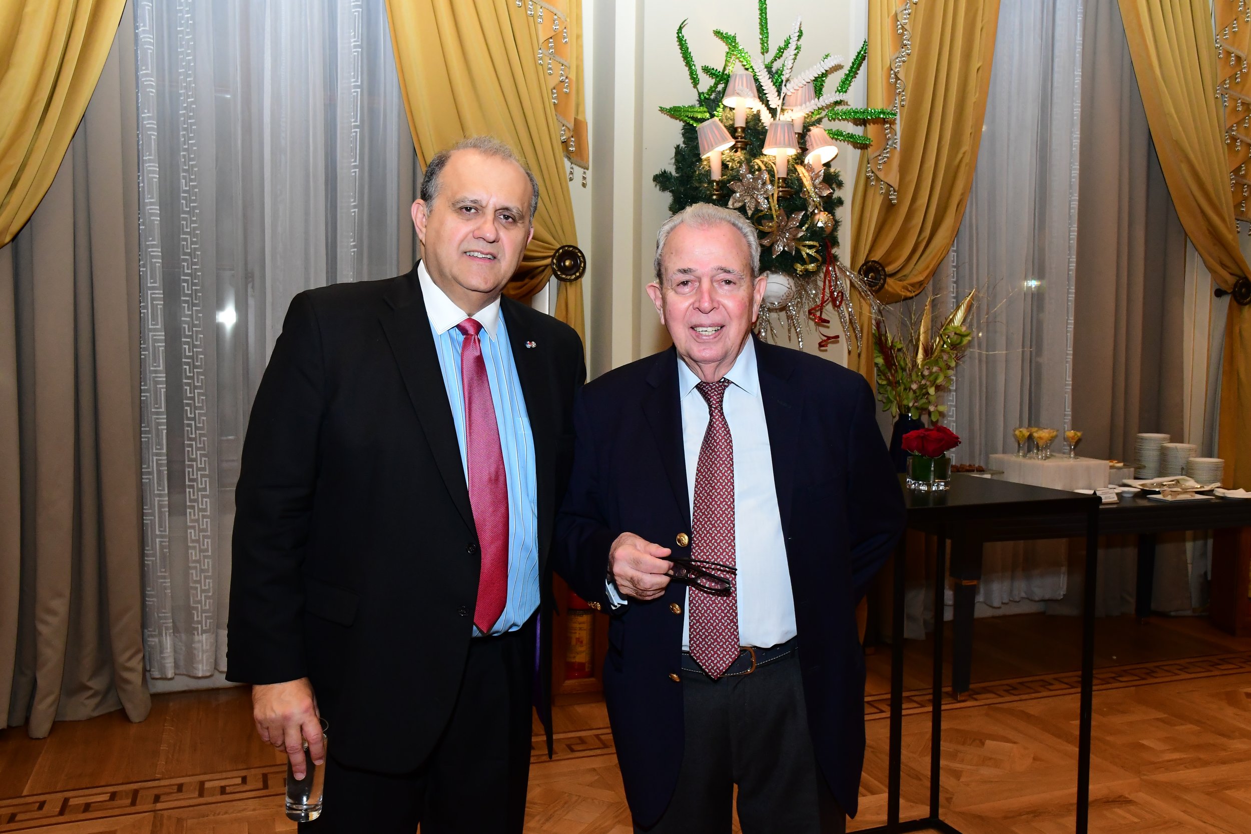  Larigakis with former president of AHI Athens Chapter George Economou 