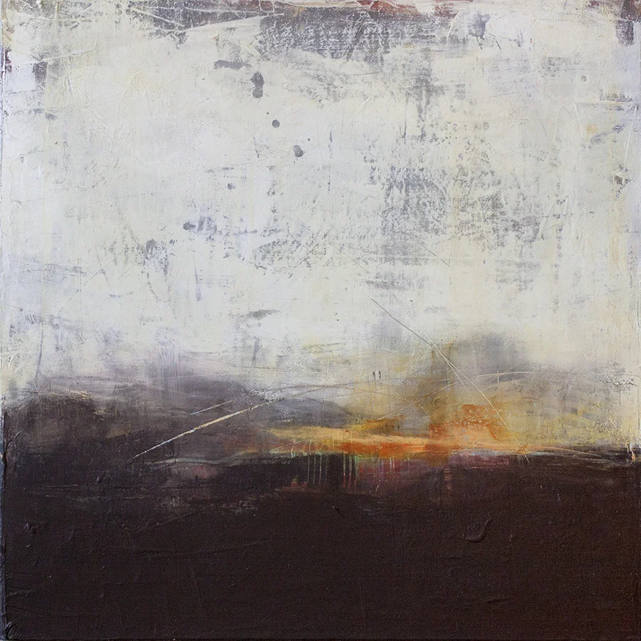 May Lake Magic - 24" x 24" - mixed media