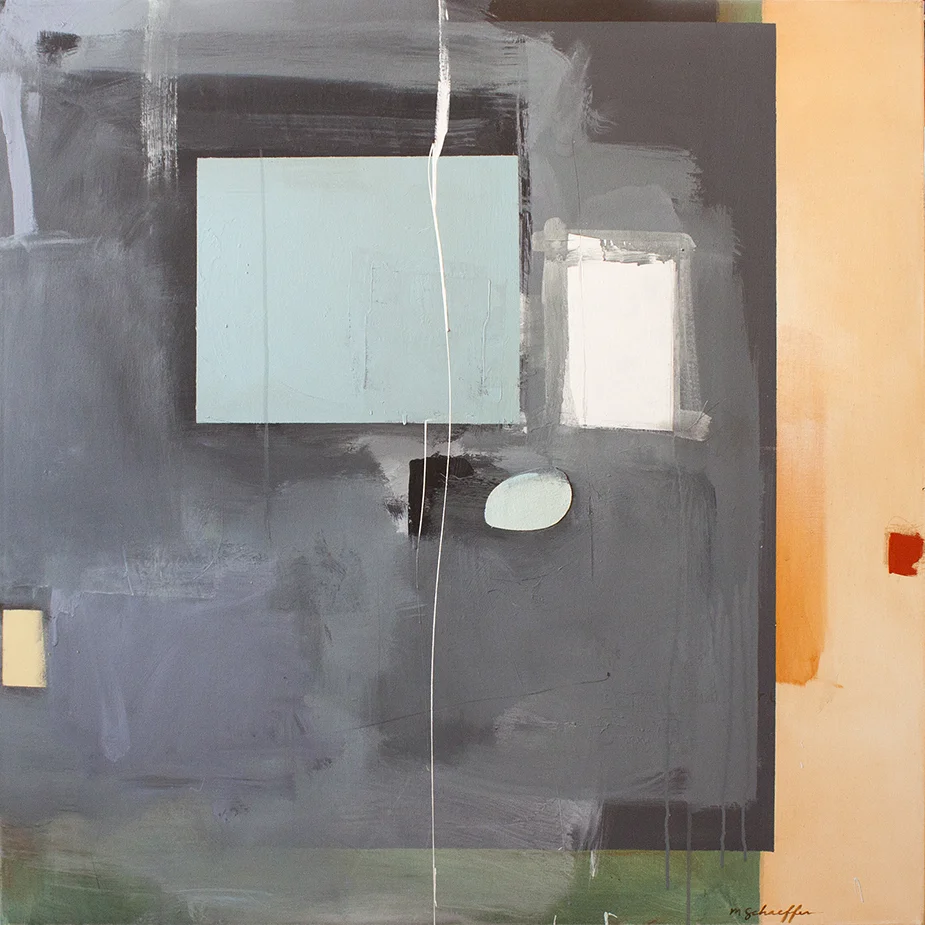 Buttoned Up Fabrications 2 - 40" x 40" - mixed media on canvas