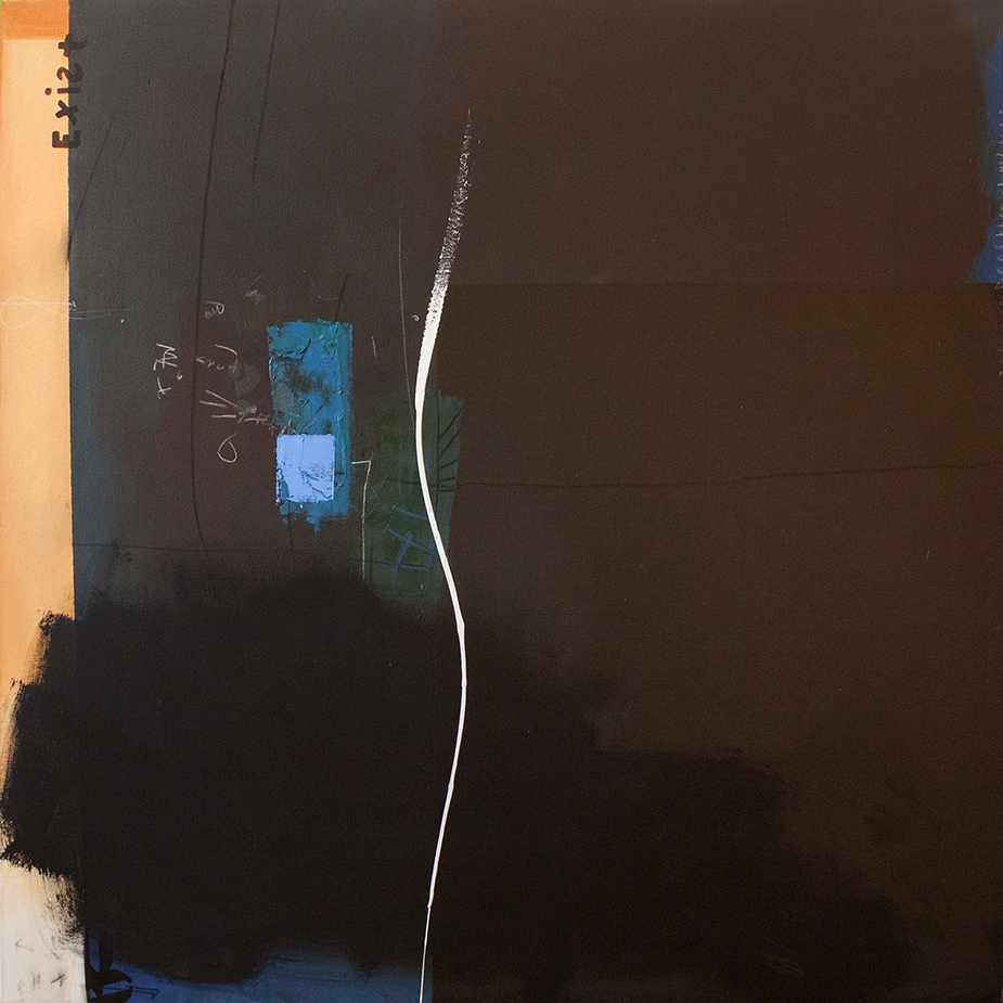 Exotic Ballooning Over Nothing - 40" x 40" - mixed media on canvas