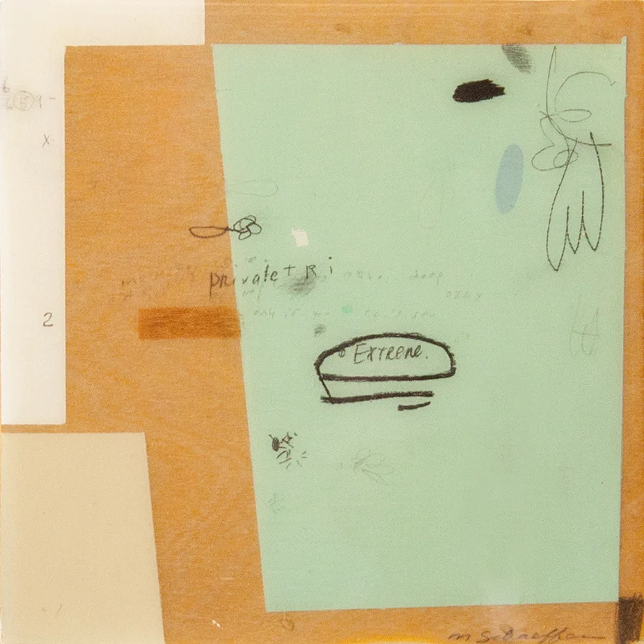 Private 932-2 - 6" x 6" - mixed media on board