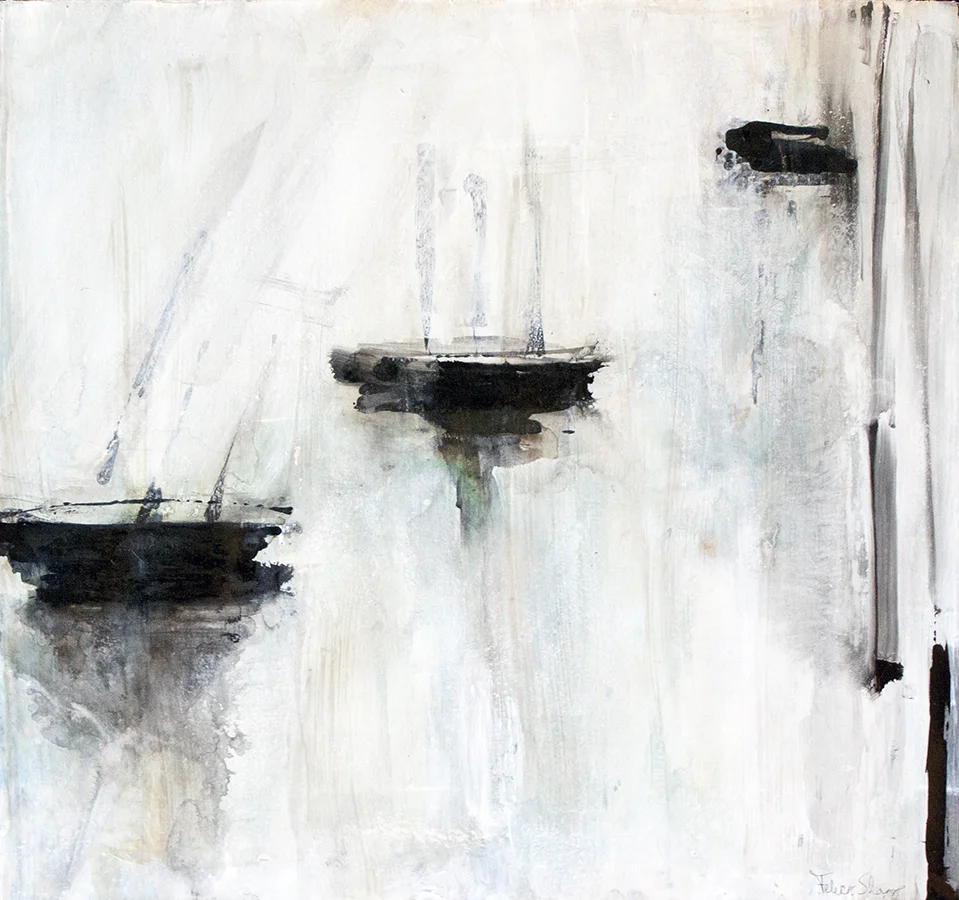 Mirror Reflections - 19" x 22" - mixed media on paper