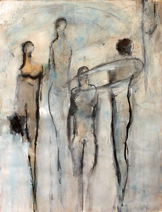 Motion - 19" x 25" - mixed media on paper