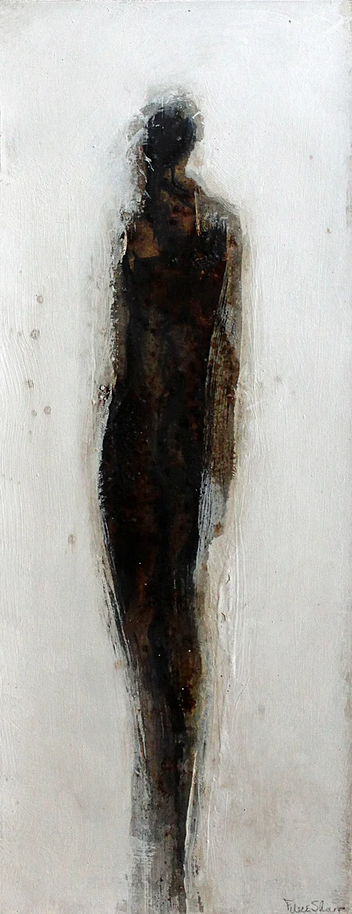 Untitled 2 - 9 1/2" x 25" - mixed media on paper
