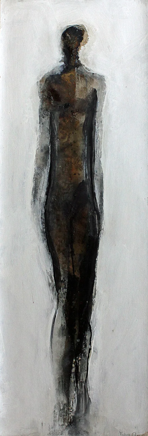 Untitled 6 - 12 1/2" x 37 3/4" - mixed media on paper