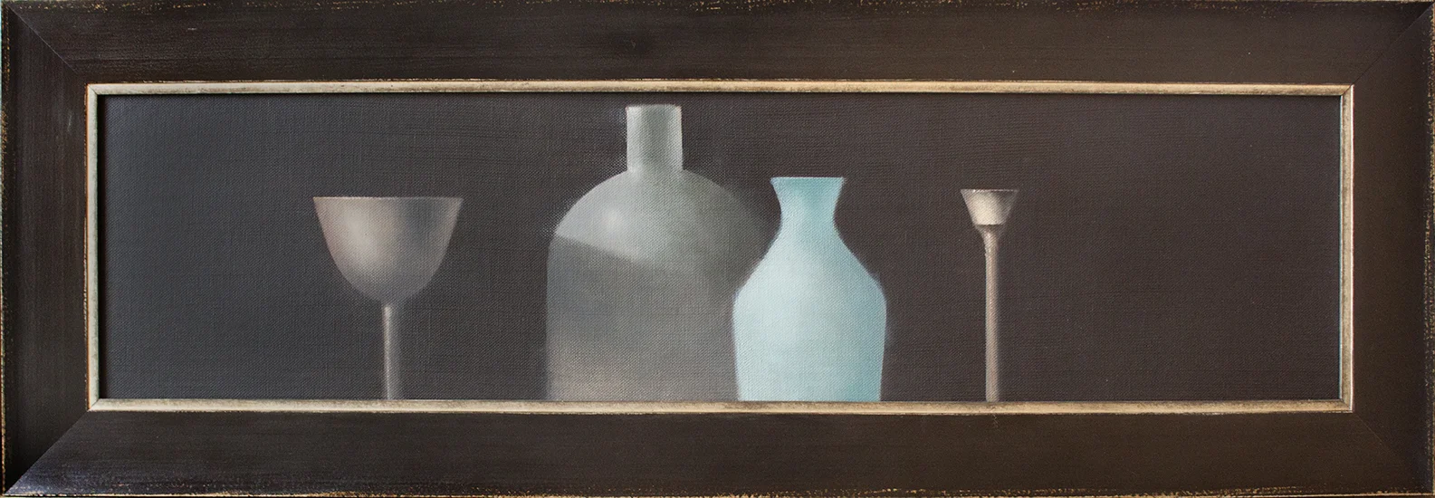 Four Vessels - 48" x 12" - oil on panel