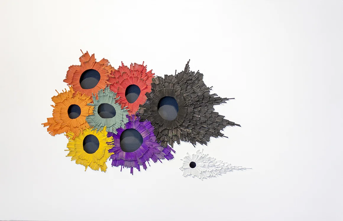 SOLD Chroma - 51 1/2" X 33" - mixed media on panel