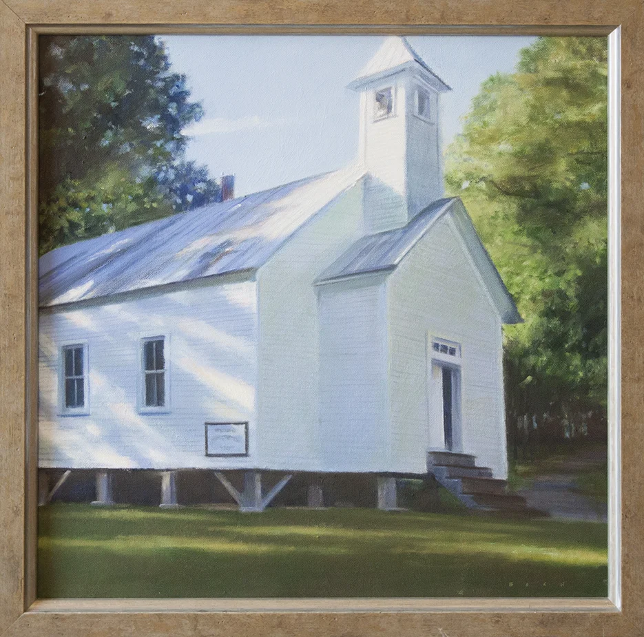 Afternoon Light, Cade's Cove, TN - 18" x 18" - oil on canvas