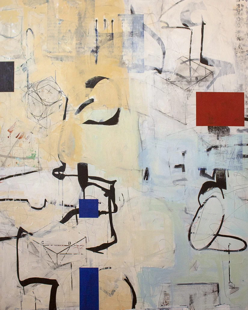 New Monday - 48" x 60" - mixed media