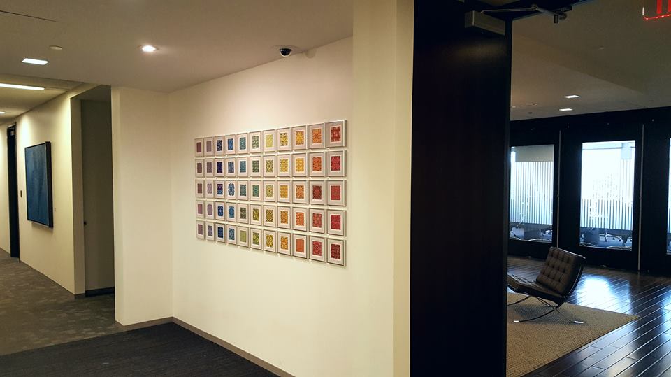 An installation from the series in a client's reception area of their office