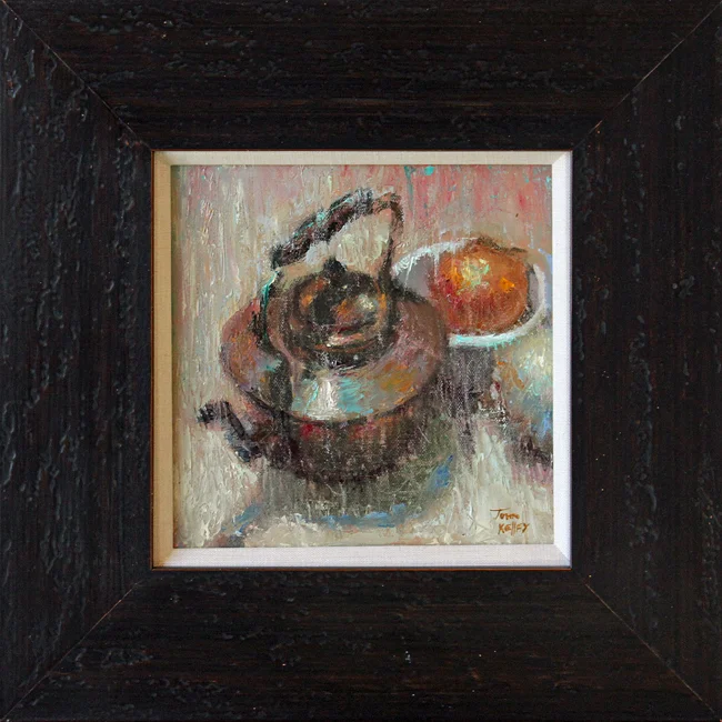 Brass Teapot - 8" x 8" - oil on panel