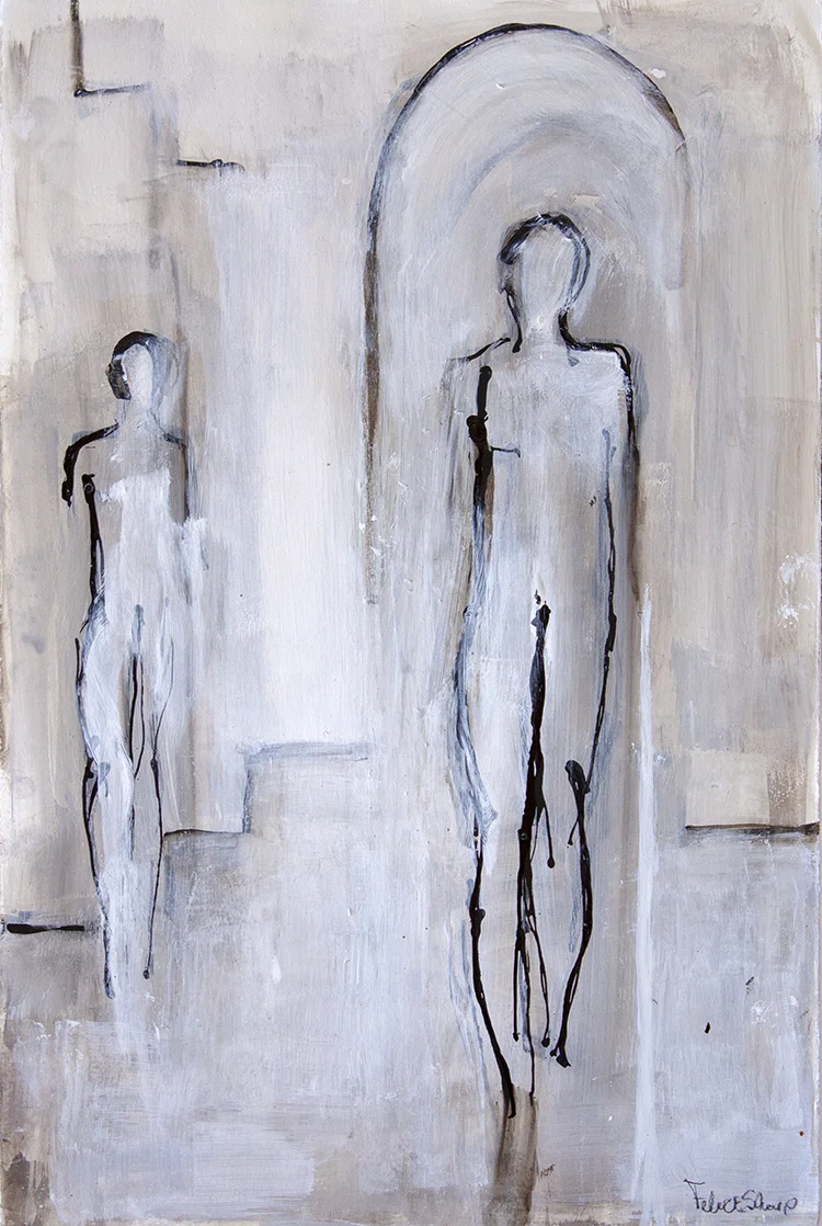 Drawing V - 12 1/2" x 19" - mixed media on paper