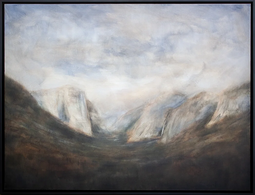 Yosemite Valley - 48" x 36" - oil and encaustic on canvas