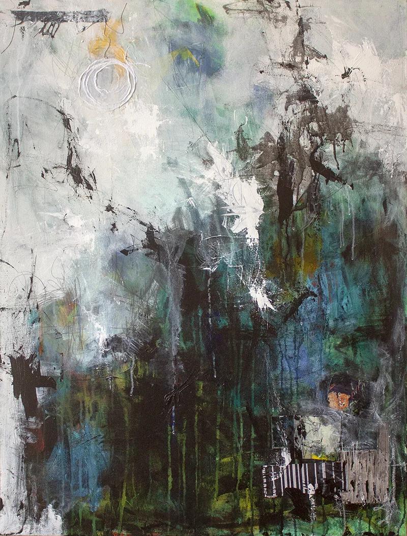 Night Rainforest - 30" x 40" - acrylic on canvas