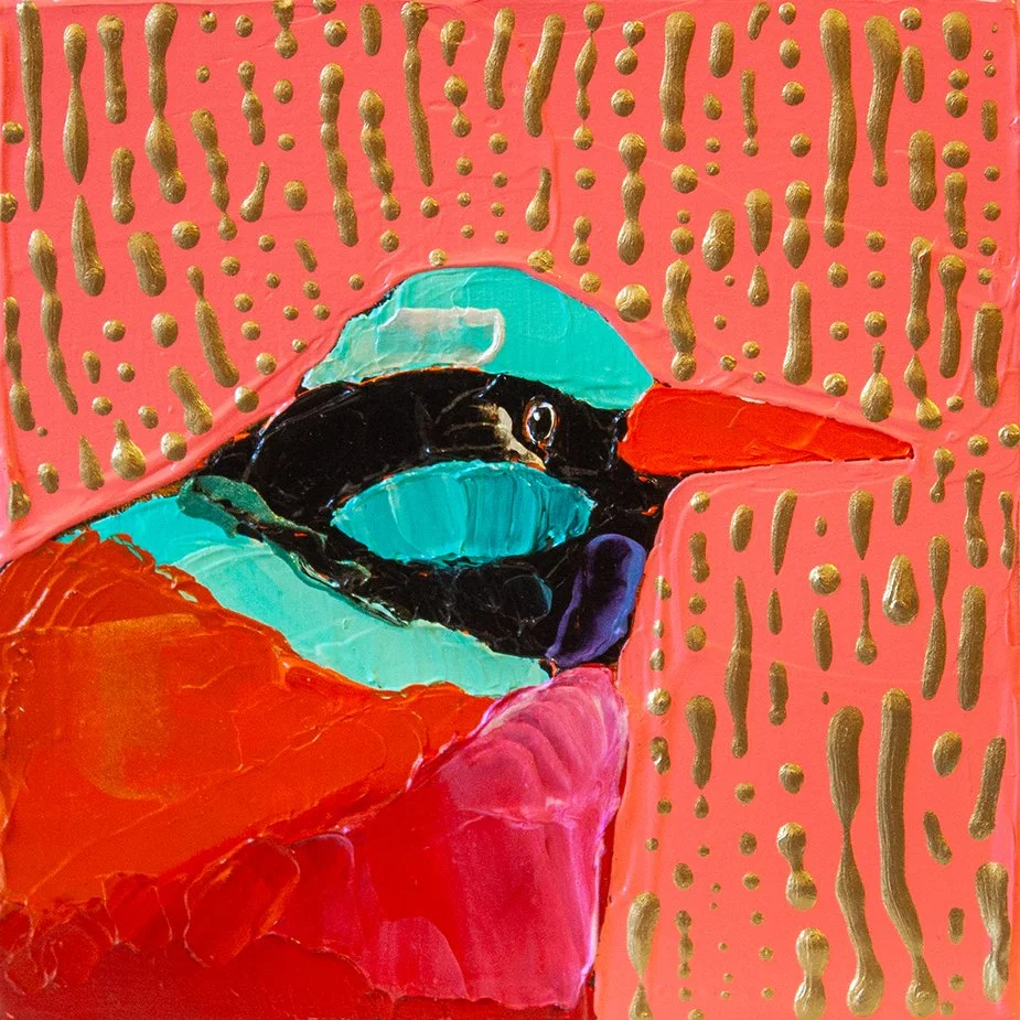 Purty - 4" x 4" - acrylic on panel