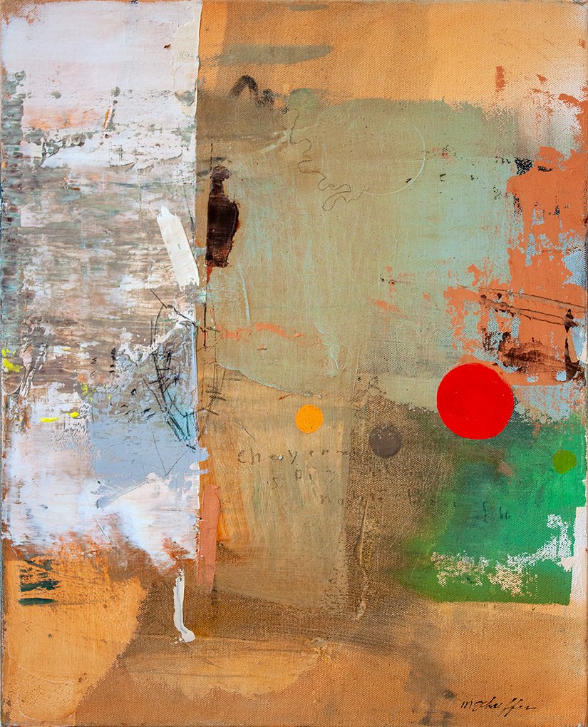 Committing with Matter - 16" x 20" - mixed media on canvas
