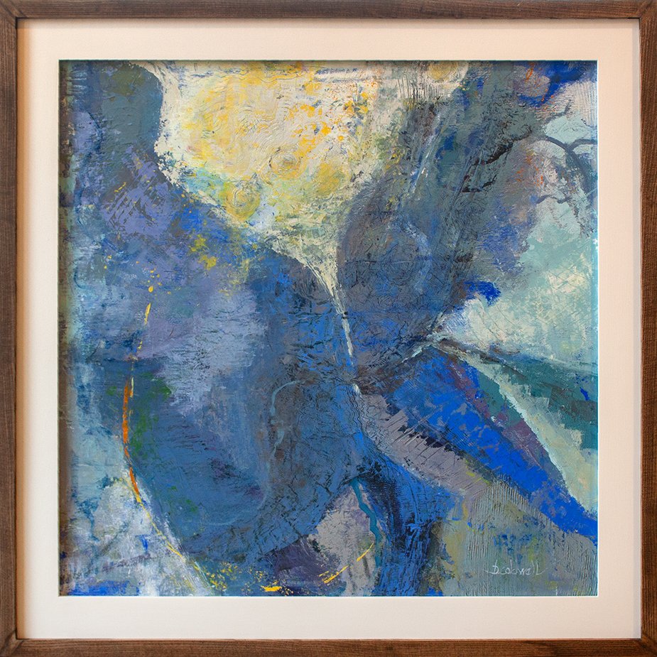 Blue Morpho - 24" x 24" - oil on panel