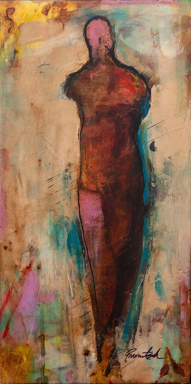 Standing Update I - 10" x 20" - mixed media on canvas
