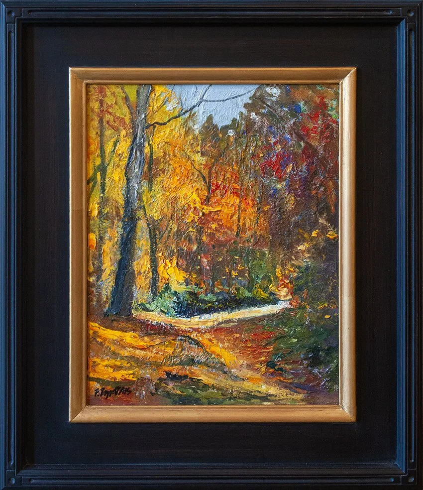 Autumn Stroll - 11" x 14" - oil on canvas