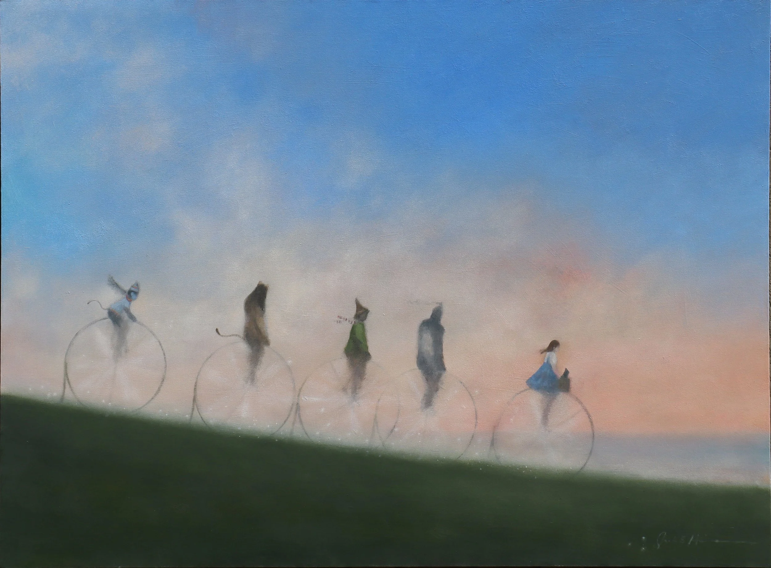 The Chase (Oz) - 36"x48" - oil on board