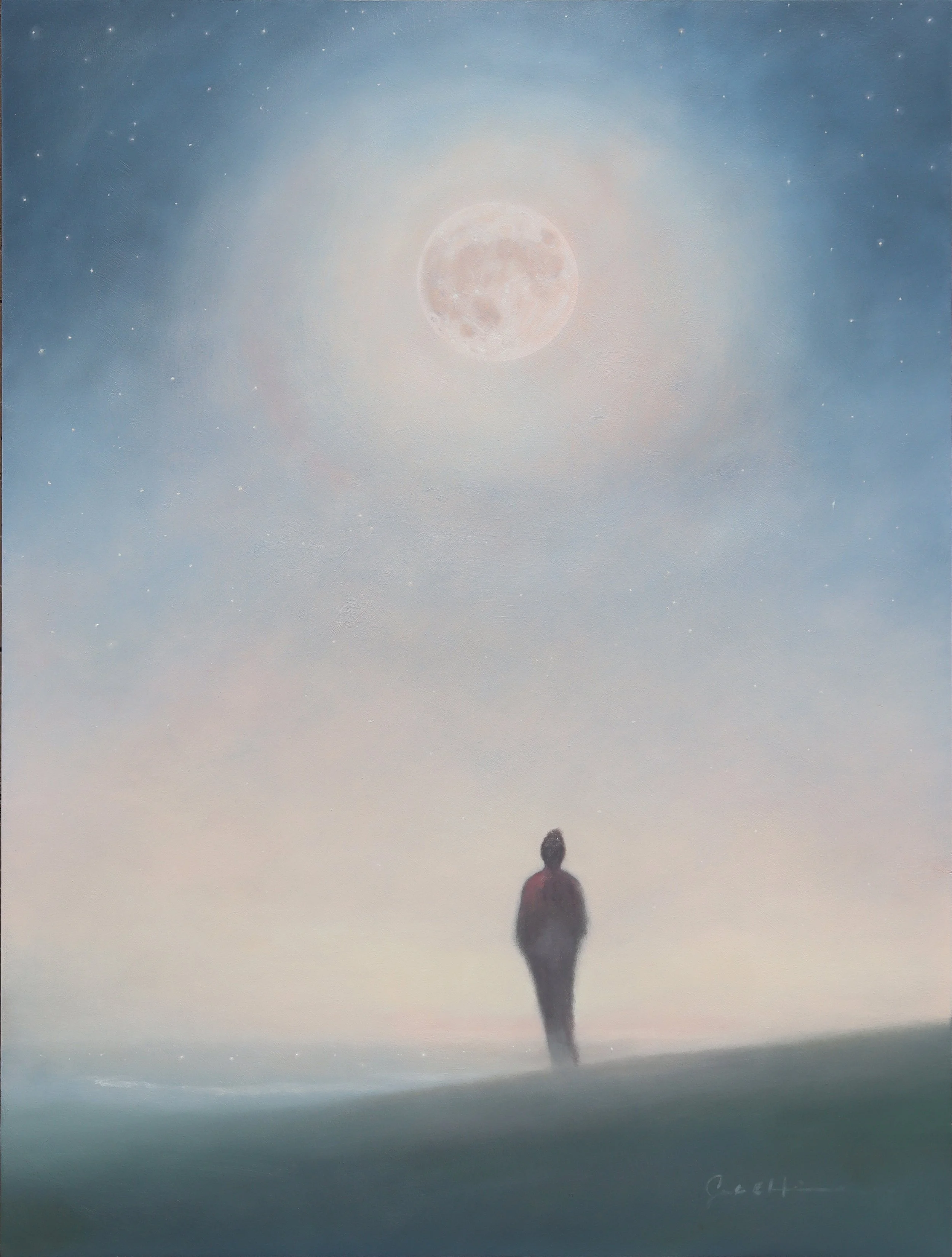 The Moon - 48"x36" - oil on panel