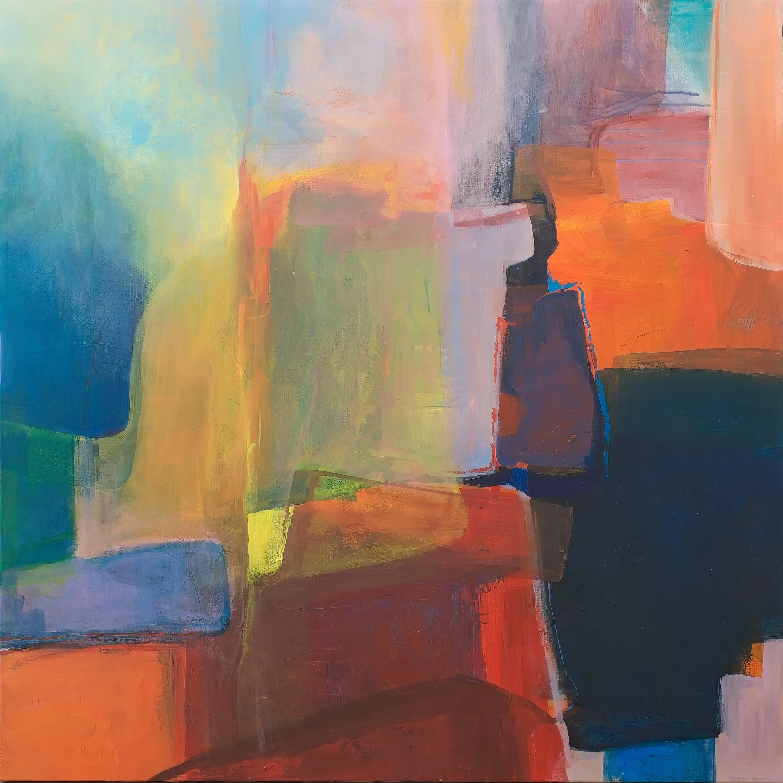 Cubicle Life - 36"x36" - acrylic on canvas