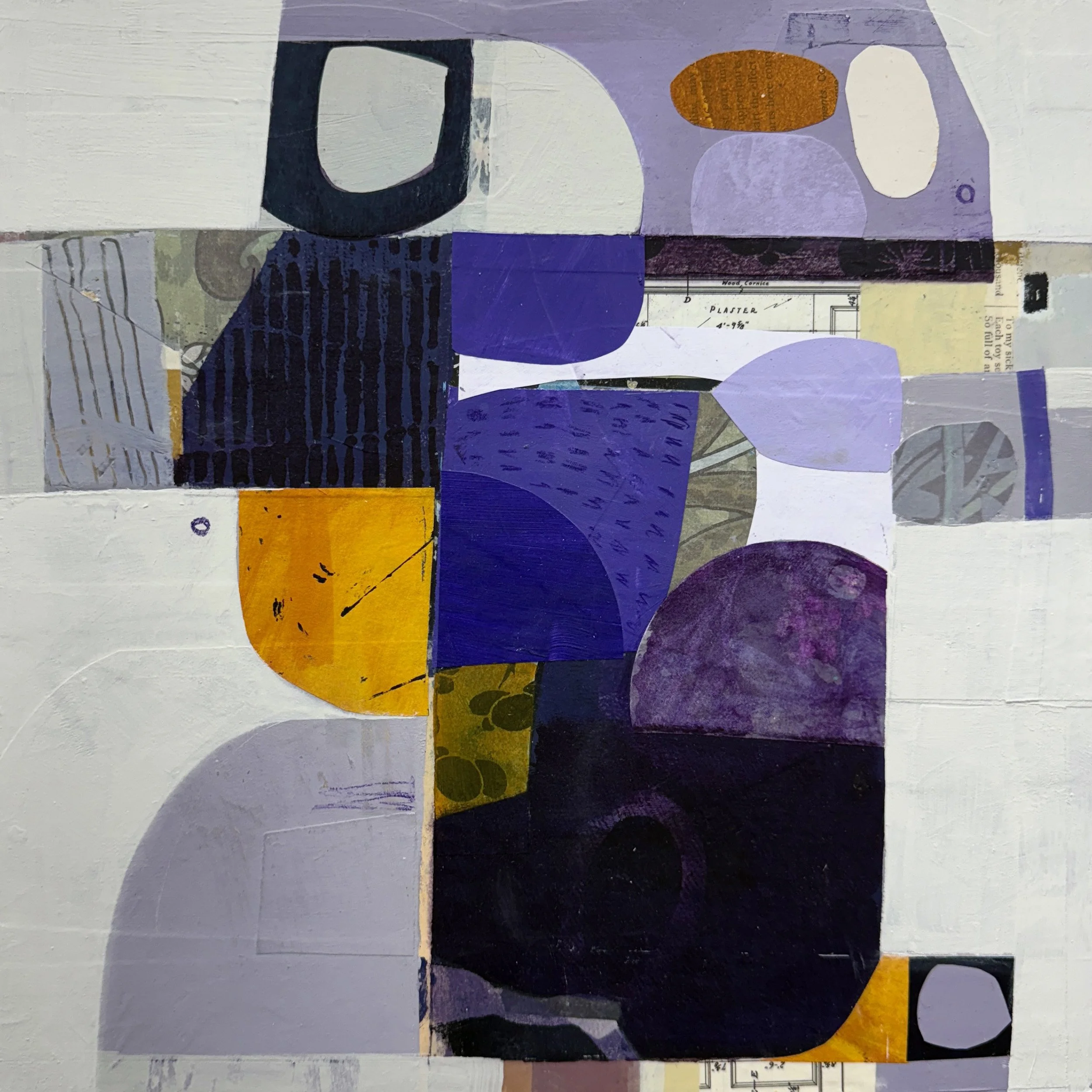 Altered Plans - 12" x 12" - acrylic, collage, and mixed media on panel