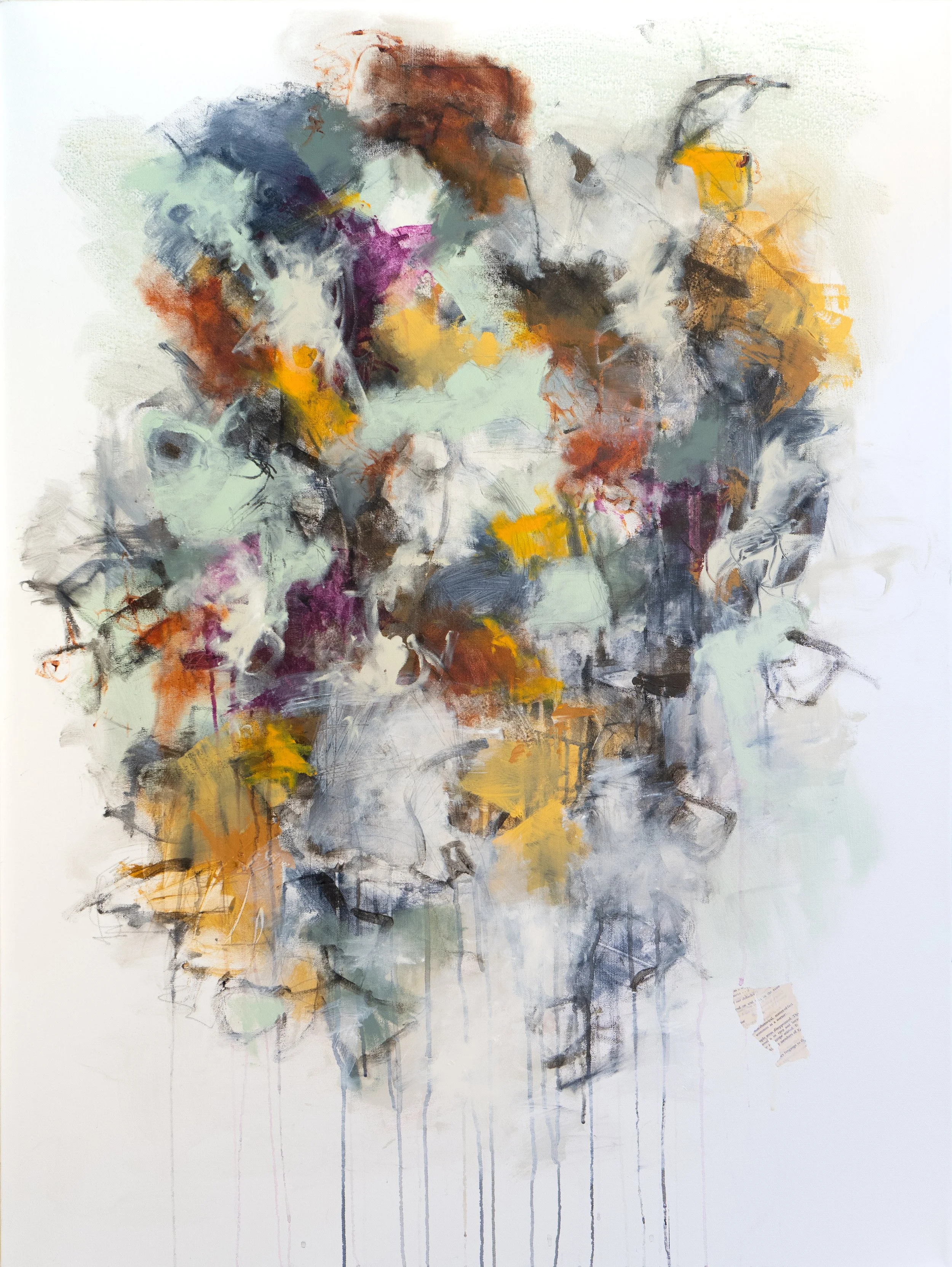 Mountain Brook Stream - 30" x 48" - mixed media on canvas
