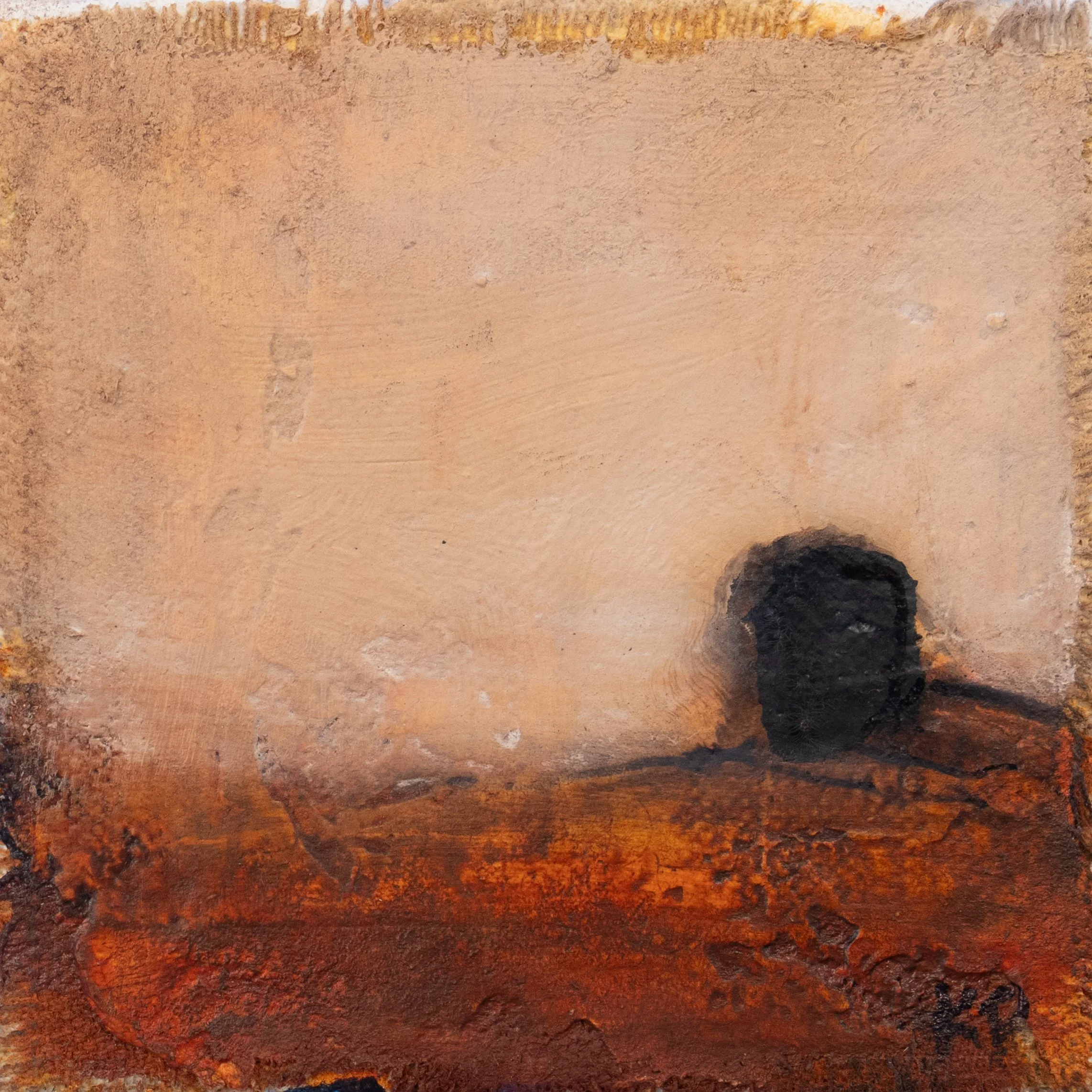Landscape I - 4" x 4" - mixed media on canvas