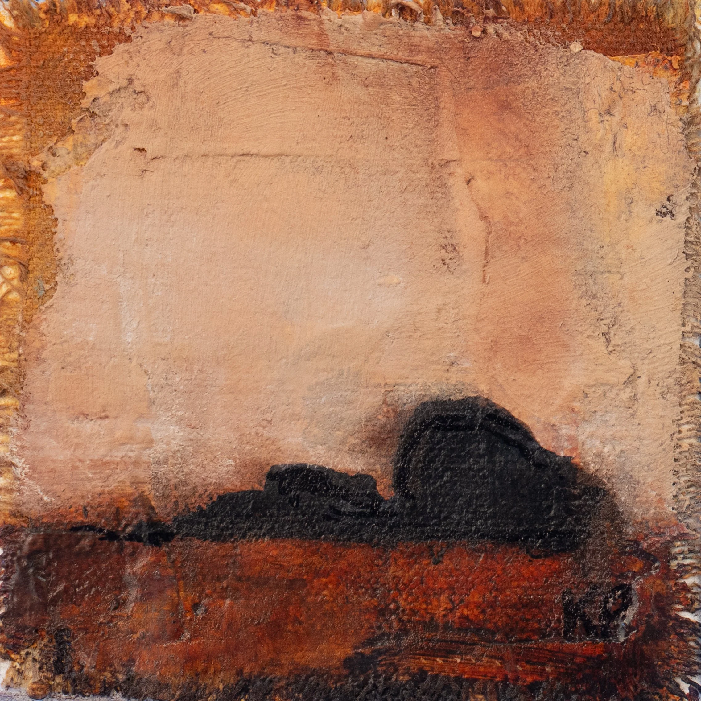 Landscape II - 4" x 4" - mixed media on canvas