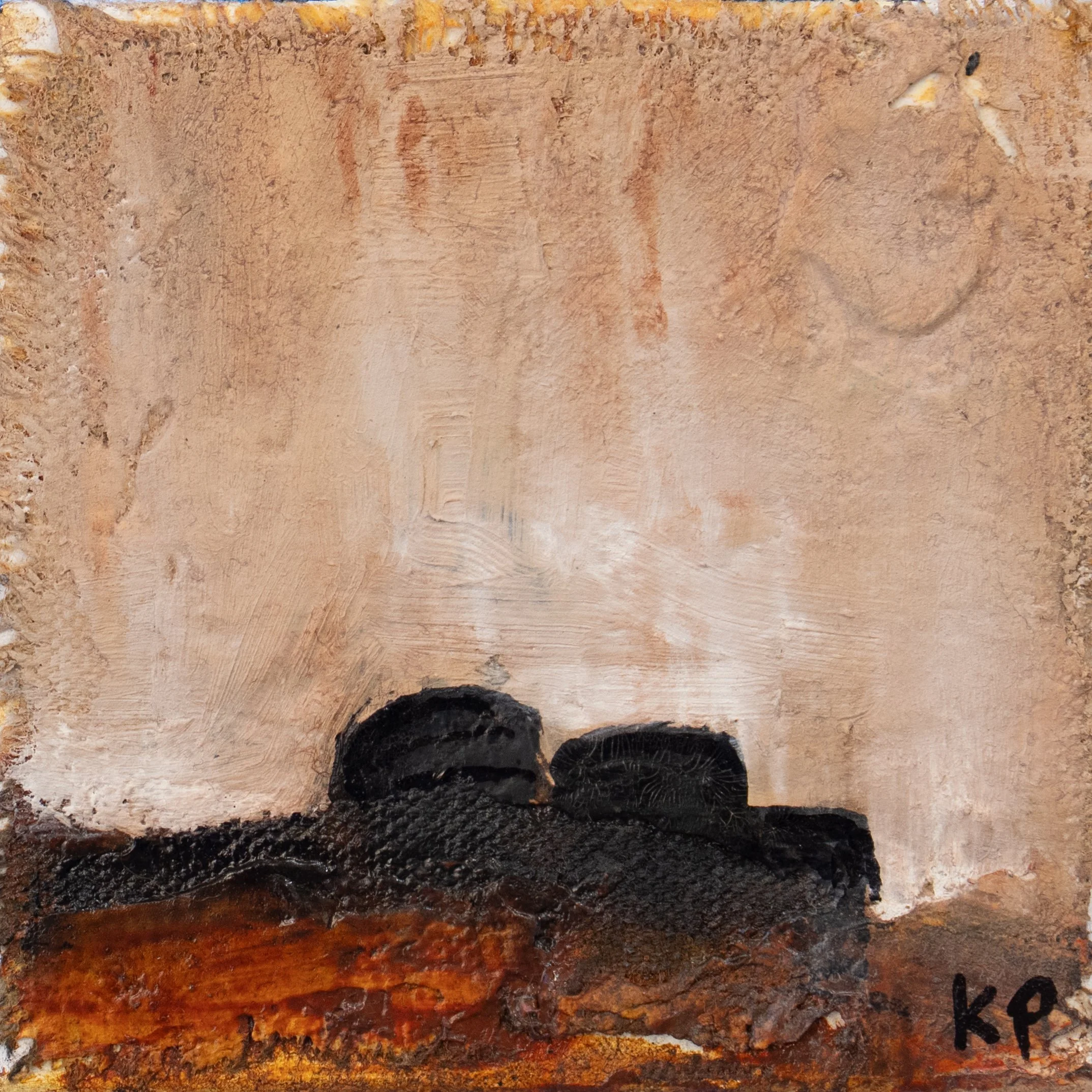 Landscape III - 4" x 4" - mixed media on canvas