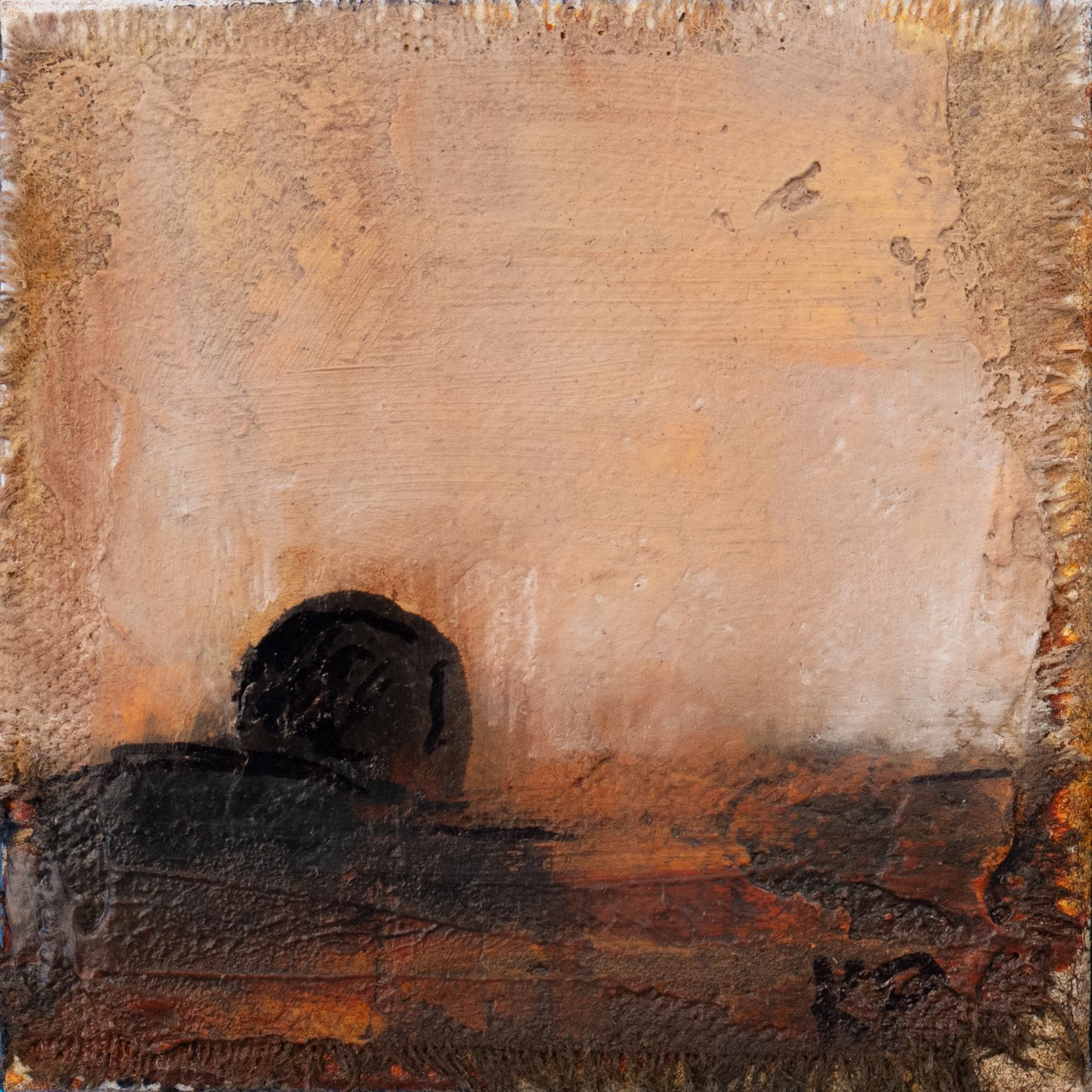Landscape IV - 4" x 4" - mixed media on canvas