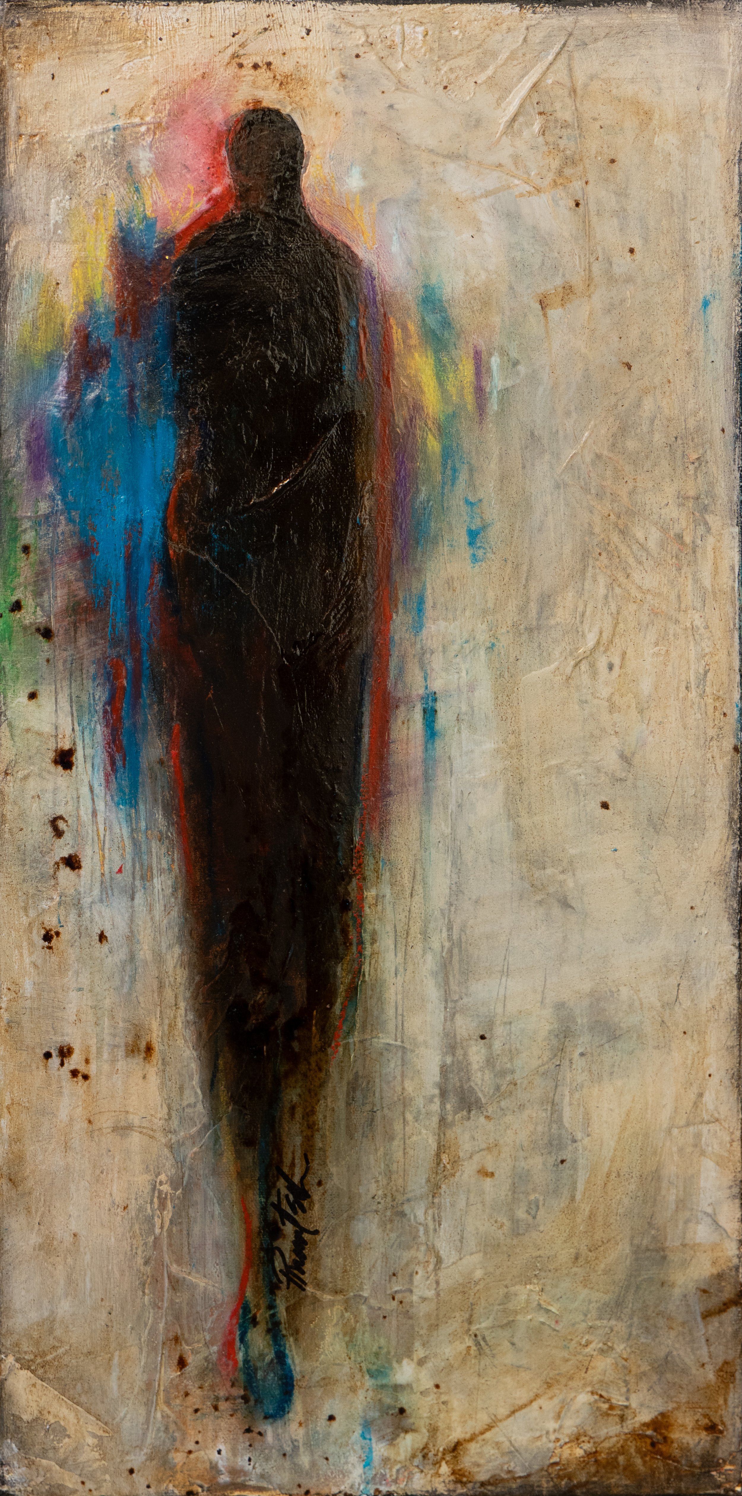 Prism Dancer - 12" x 24" - mixed media on canvas