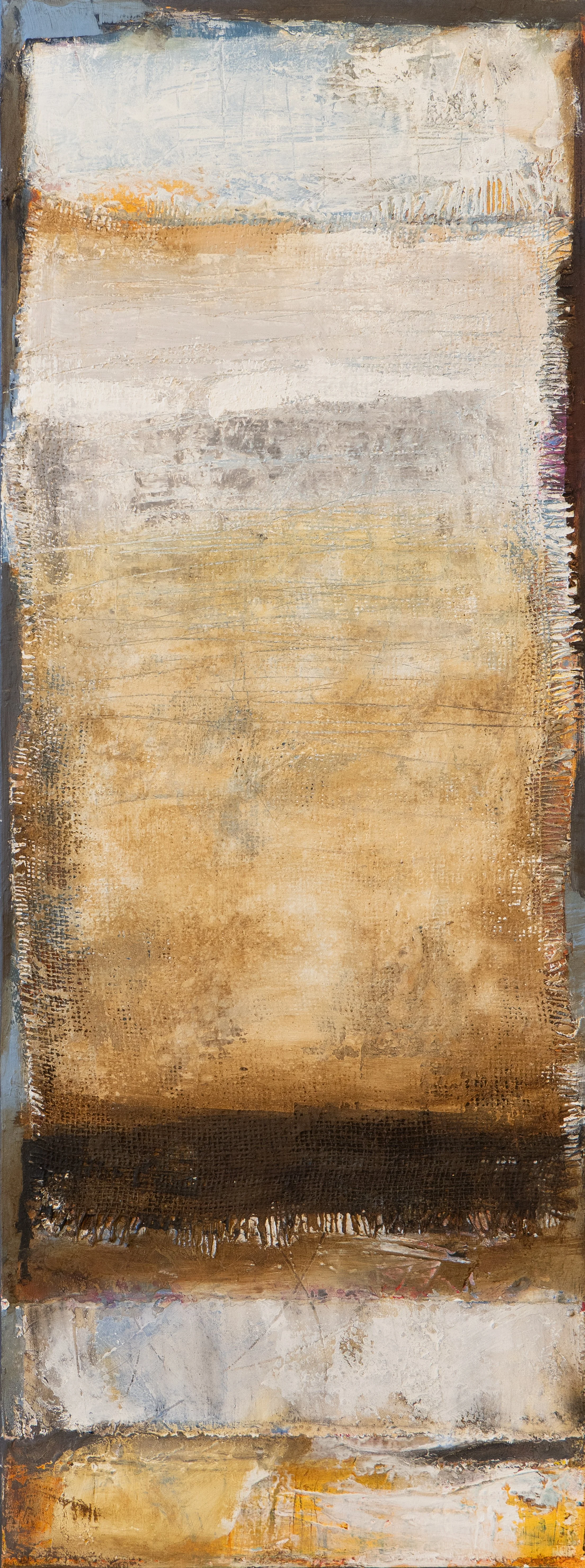 Uncharted I - 18" x 48" - mixed media on canvas