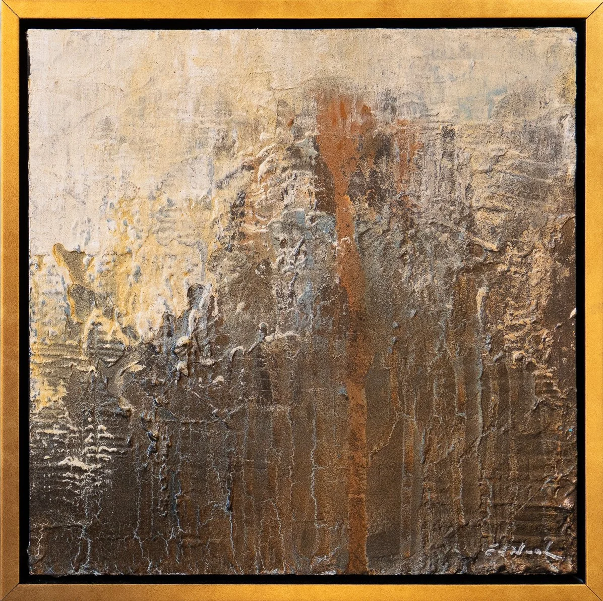 Autumn Hue - 12" x 12" - mixed media on panel