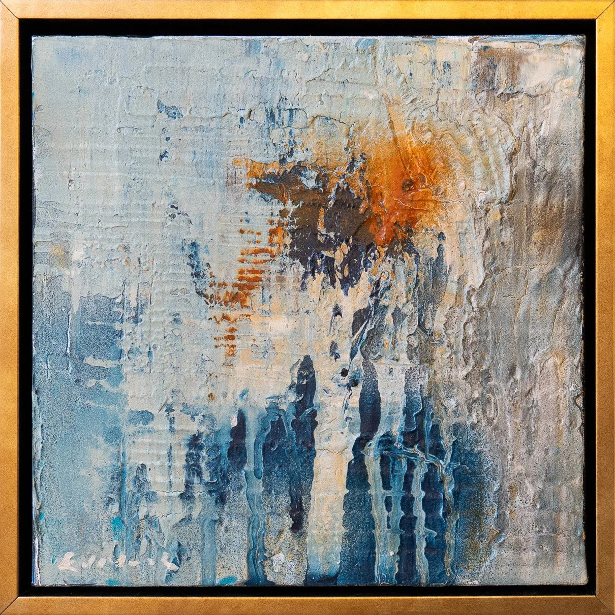 Tide - 12" x 12" - mixed media on canvas