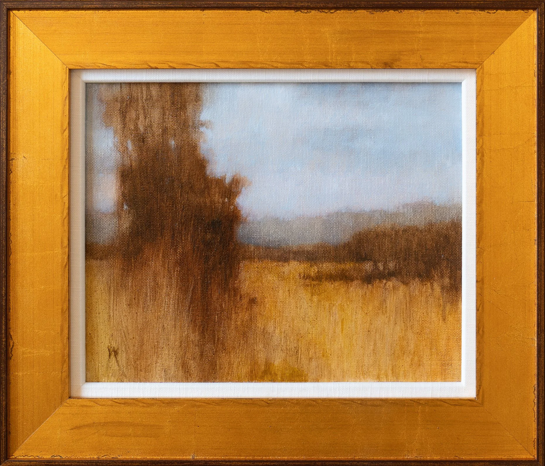Brown and Yellow - 10" x 8" - oil on canvas