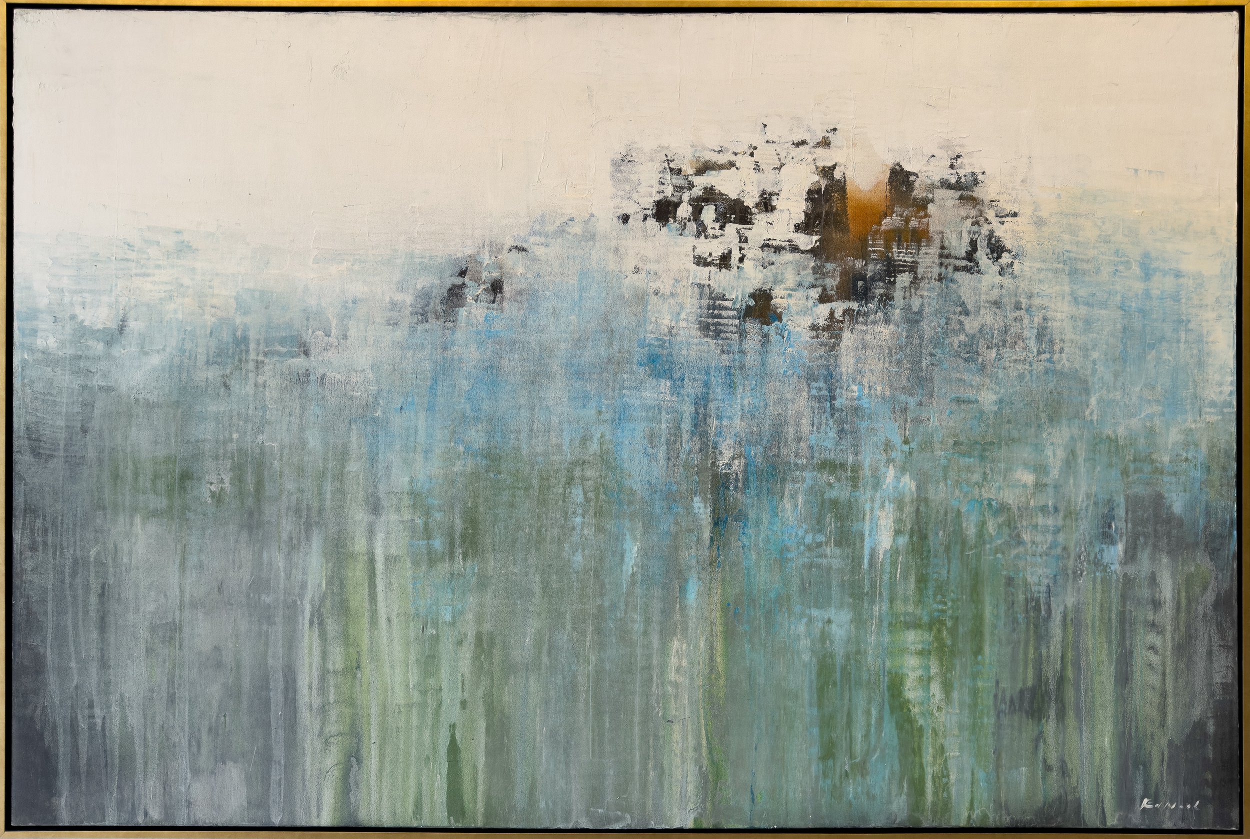 Spring Wave - 72" x 48" - mixed media on canvas