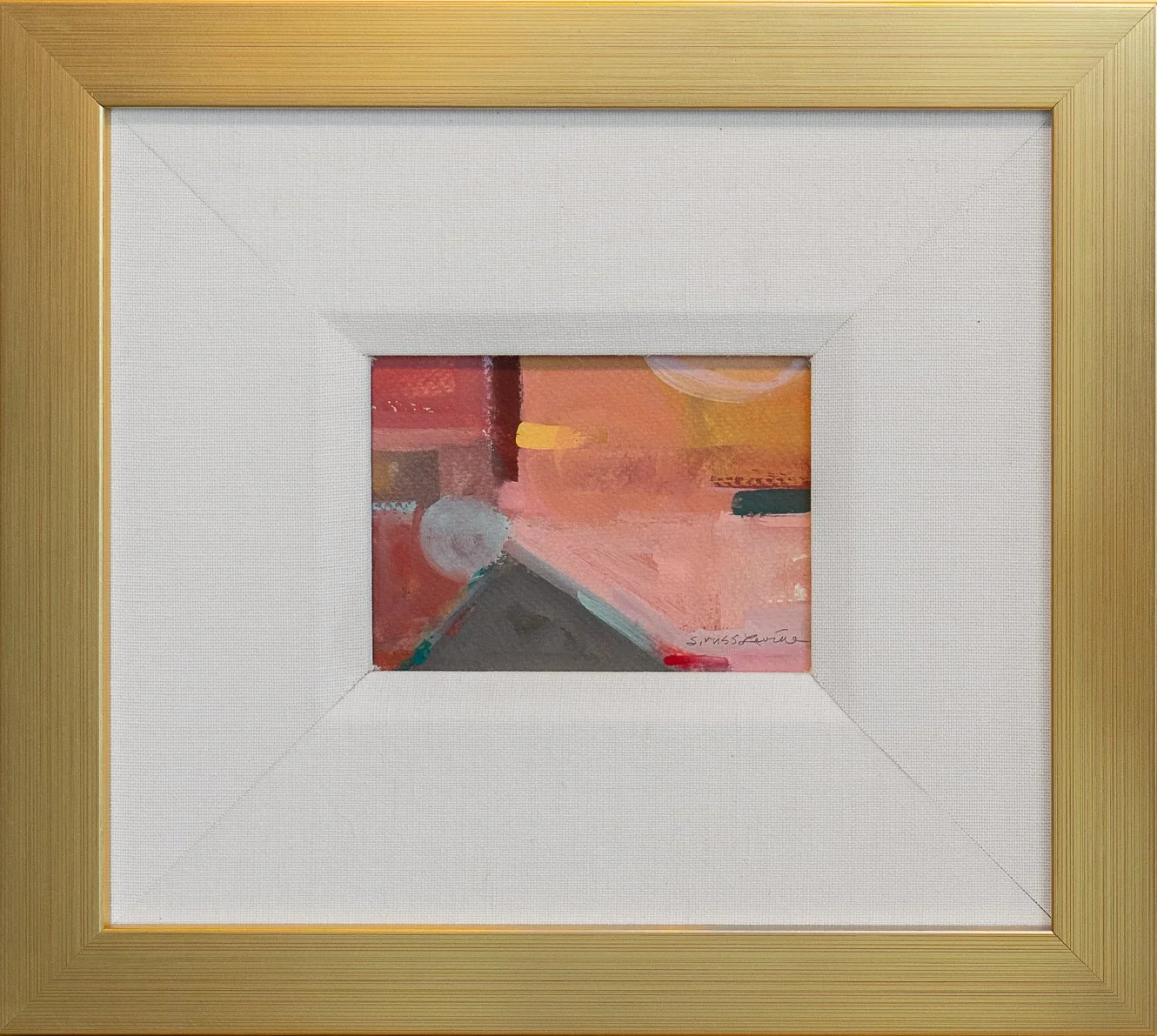 Nature Abstract II - 4" x 5 1/2" - gouache on paper