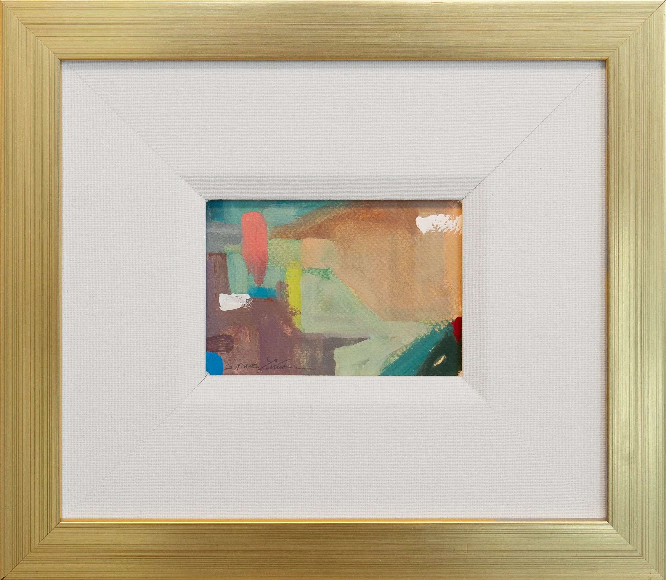 Nature Abstract I - 4" x 5 1/2" - gouache on paper