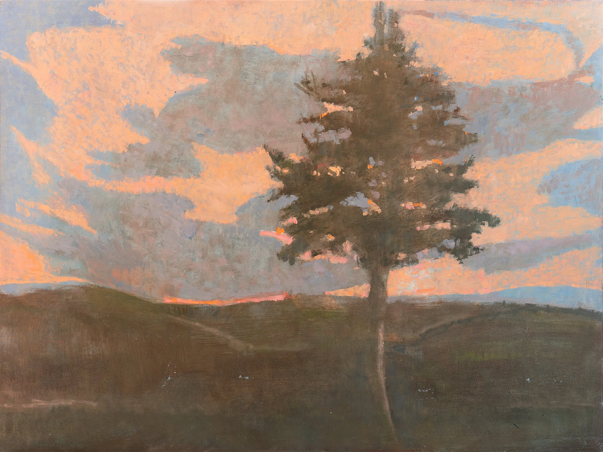 Conifer Landscape - 48" x 36" - oil on panel