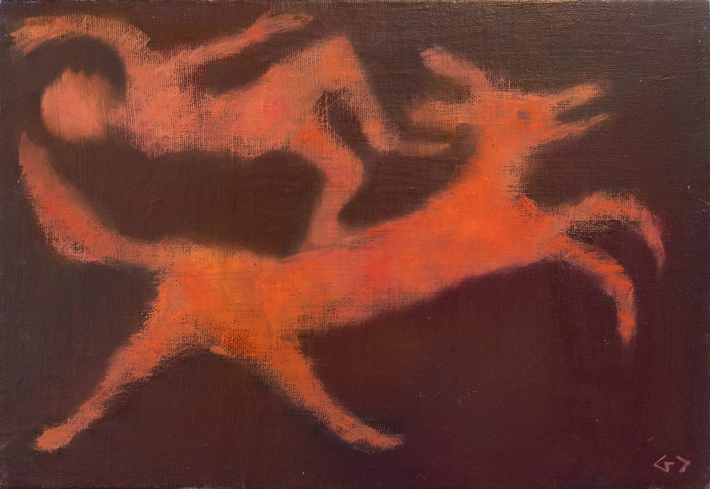 Manimal - 20" x 13" - oil on canvas/panel