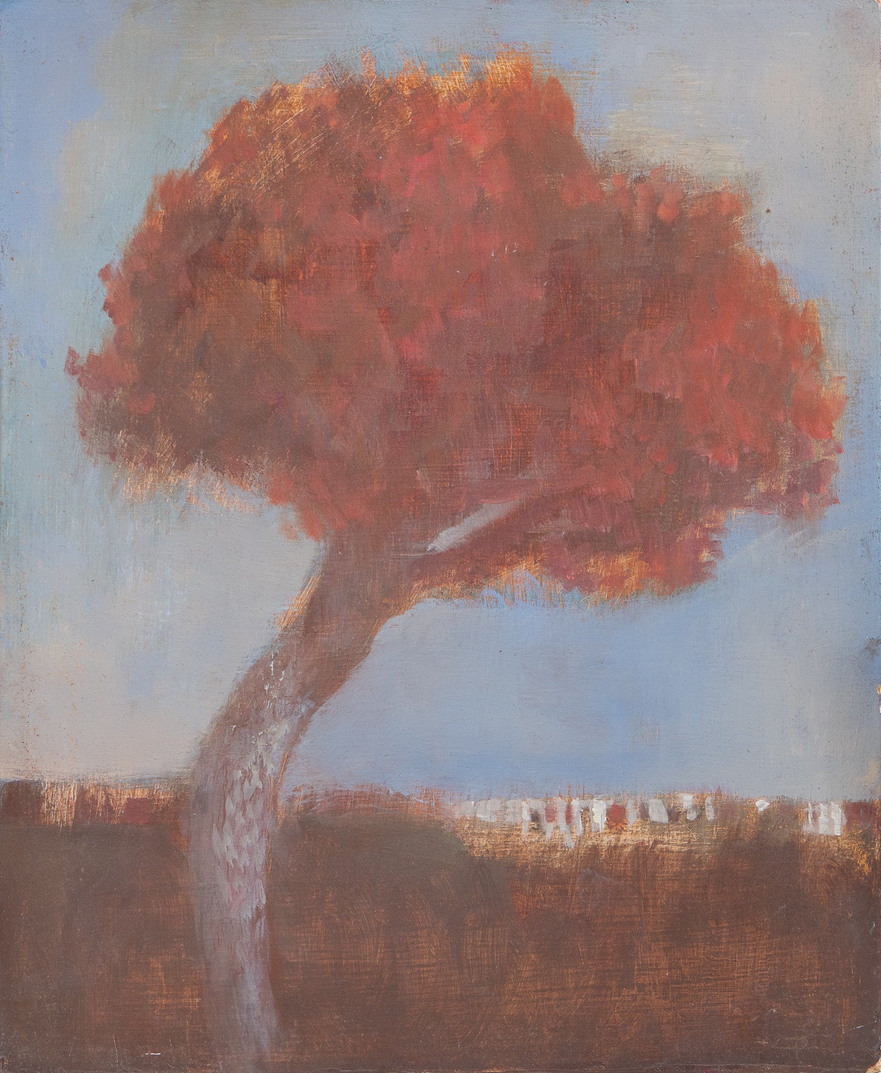 Red Tree #2 - 13" x 16" - oil on panel