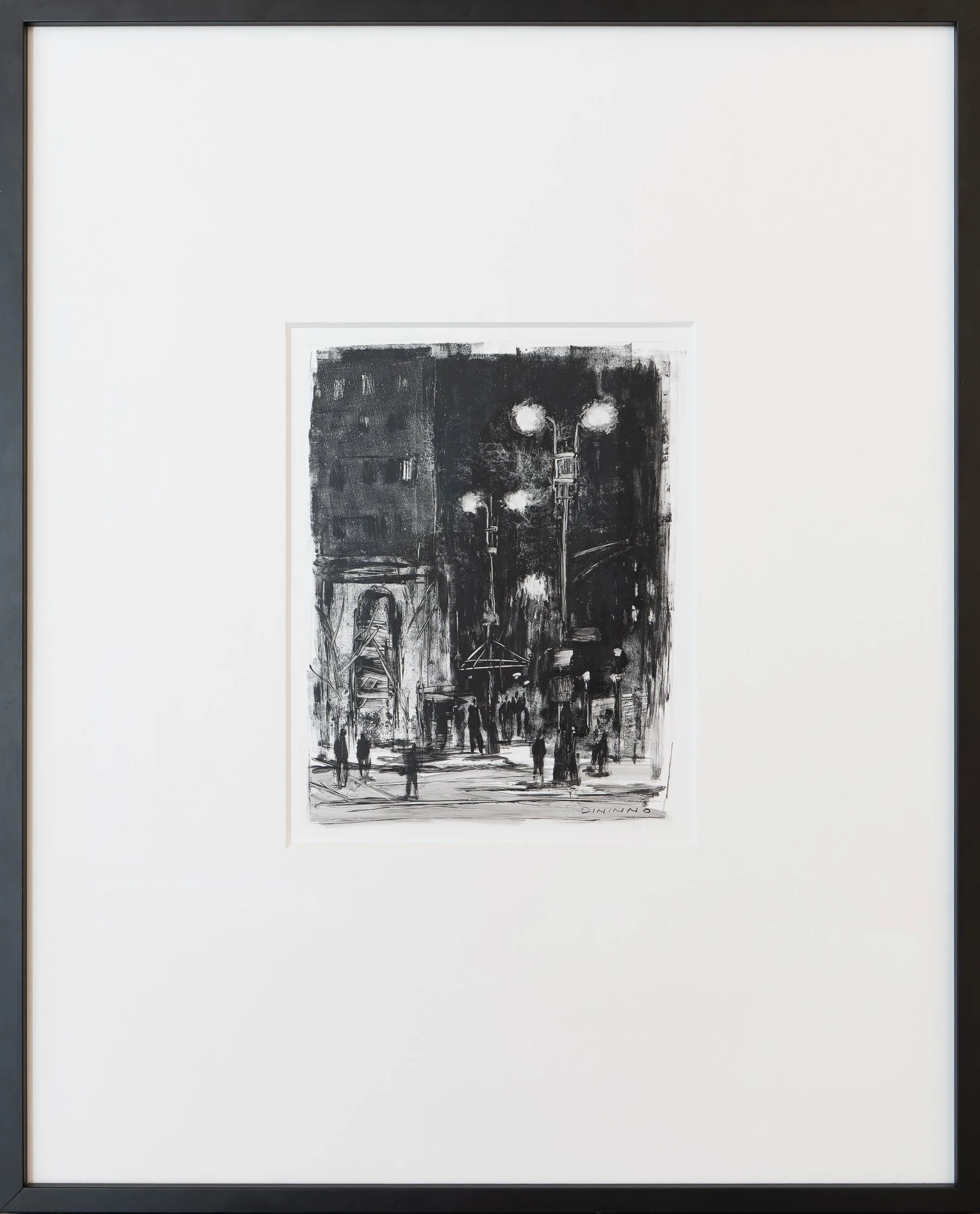 City Lights - 11" x 14" - acrylic on yupo paper