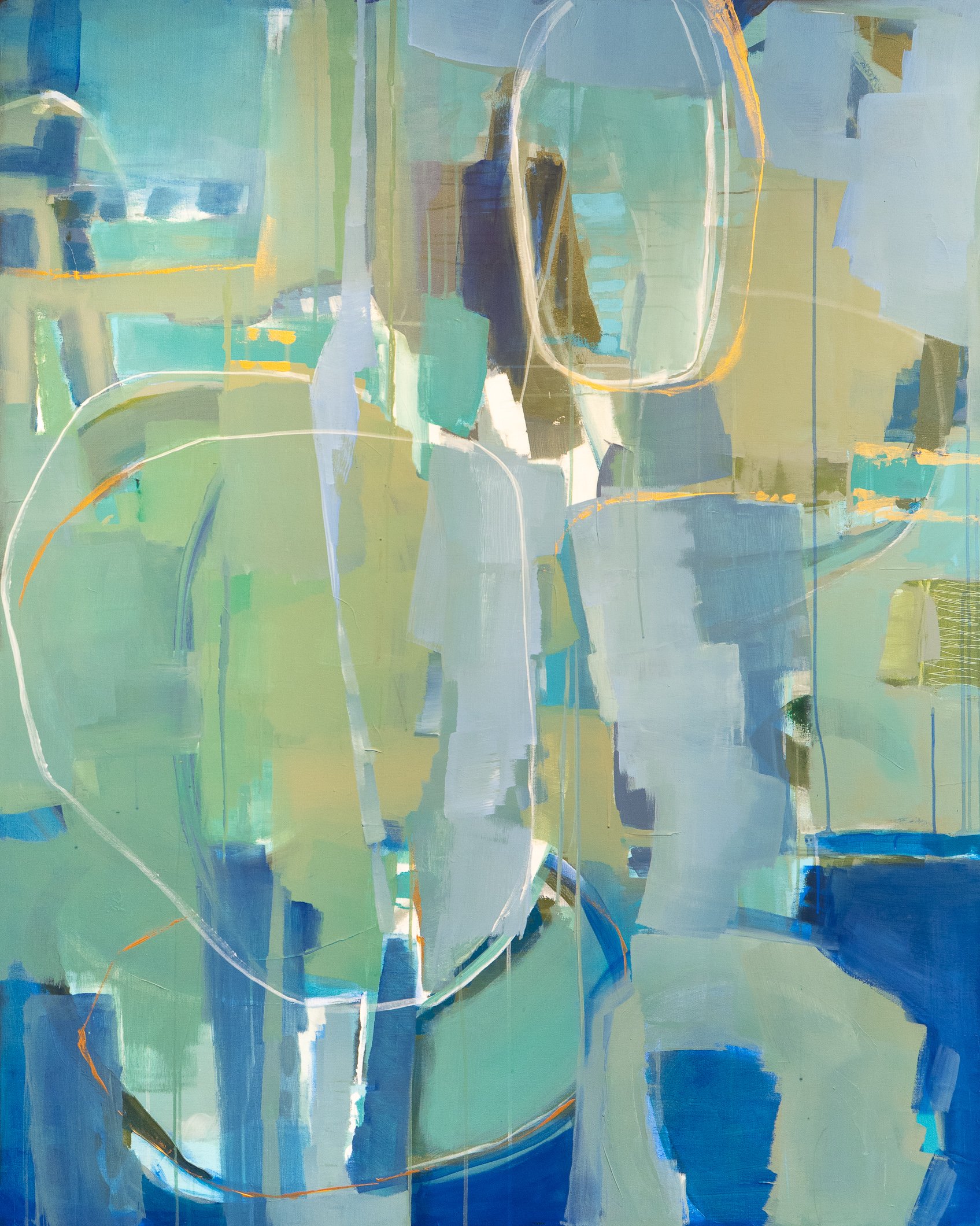 Margins of Blue - 48" x 60" - acrylic on canvas