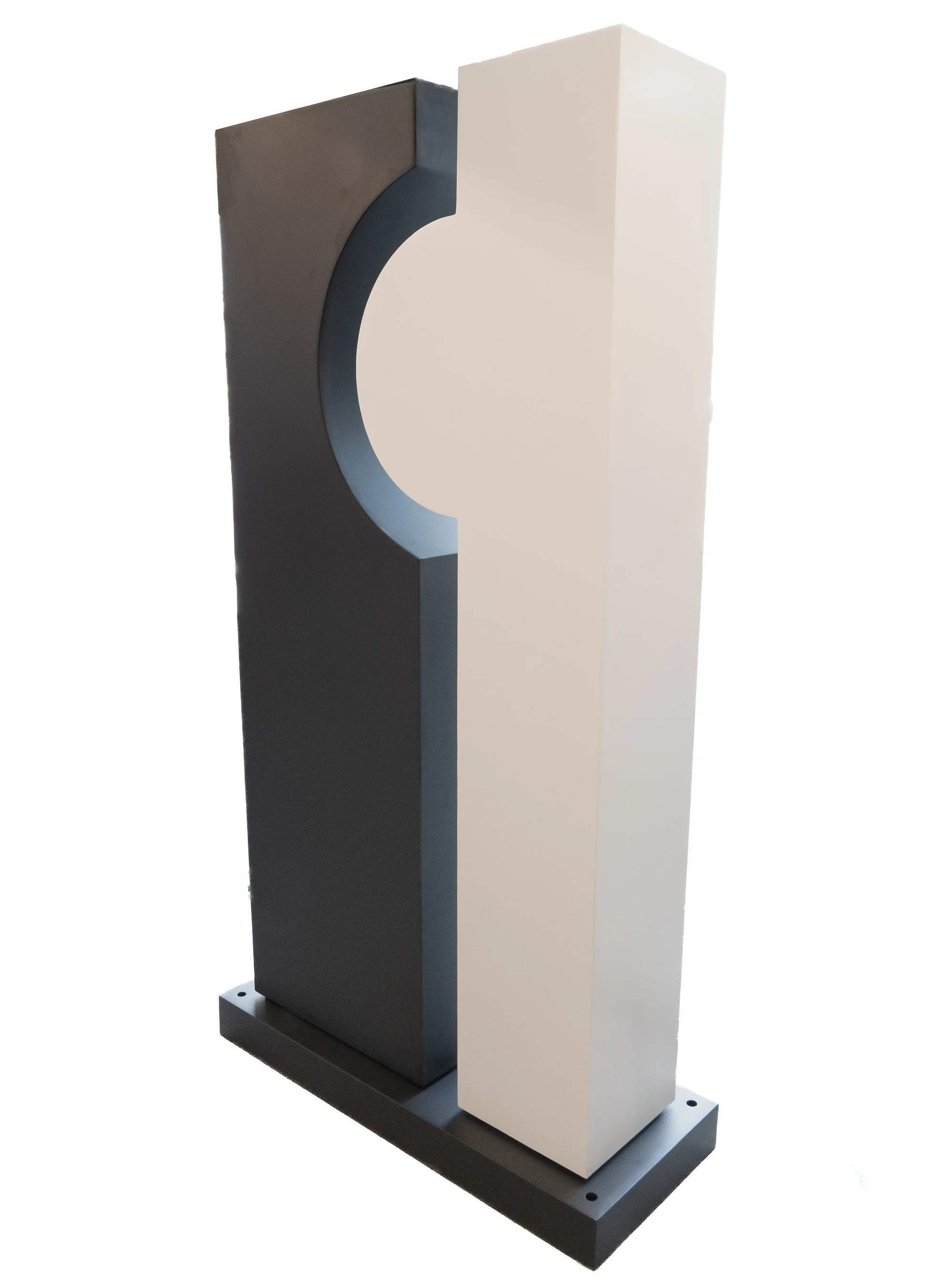 Pillars of Passage - 41½" wide x 76" tall x 16½" deep - powder coated steel